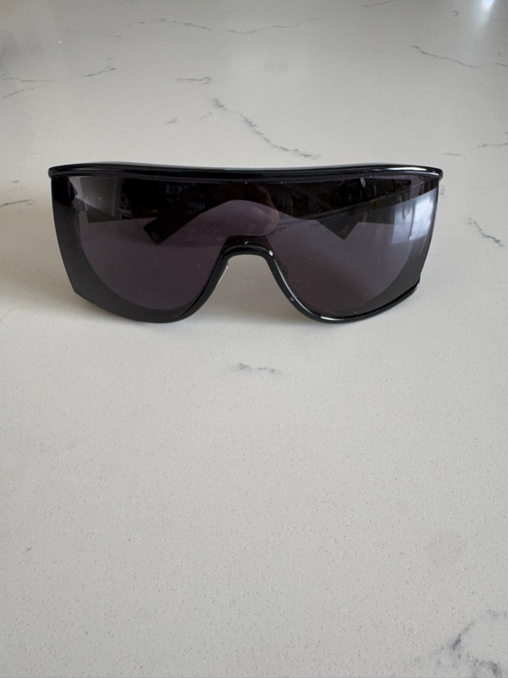 Givenchy Pilot Sunglasses In Black Acetate Frame-Lettering With Grey Lens
